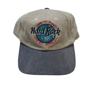 Hard Rock Cafe Hat Adjustable 90s Save The Planet Love All Snapback London VTG